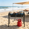 3 Burner Propane Stove 240000 BTU with Adjustable Regulator And Hose for Camping BBQ Outdoor Cooking Equipment
