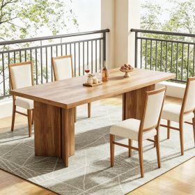 63" Large Dining Table Farmhouse Kitchen Table Top for 4-6 People Wood Grain Color Home Furniture for Dining Room