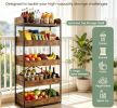 5-Tier Food Storage Rack with 4 Pull-out Drawers Adjustable Feet Kitchen Organizer for Pantry Cupboard Storage