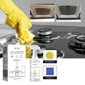 Kitchen Foam Surface Care Kit with Sponge & Cloth, Cooking Grease & Food Residue Lightening Spray