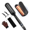 Hair Straightener, 1.5-inch Titanium Flat Iron, Dual Infrared Hair Straightener Flat Iron with LCD Display and 19 Temp Levels - 210 to 450 F
