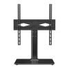 TV Stand Mount, Swivel Universal TV Stand for 32 to 55 inch TVs, Height Adjustable Portable Floor TV Stand with Tempered Glass Base for Bedroom