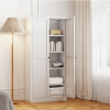 61" White Metal Kitchen Pantry Cabinet Adjustable Storage with 4 Shelves (110lb Capacity), Heavy Duty Freestanding Pantry Organizer for Kitchen