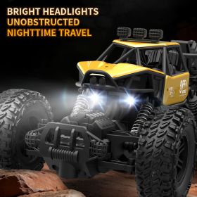 All-terrain Electric Toy Car, Alloy Car, 1:20 Scale Model Car, 2.4GHz R/ C Off-road Car, High-speed Car, with Headlights And Shock Absorption (Color: Yellow)