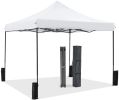 10 x 10ft Pop Up Canopy Tent Easy Setup Outdoor Shade Instant Portable Sun Shelter Canopy Tent for Parties Camping Beach