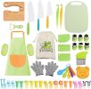 28PCS Toddler Knife Set - Kids Knifes for Real Cooking, Montessori Kids Kitchen Knife Set with Cutting Board Crinkle Cutters Kid Safe Knives