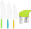 28PCS Toddler Knife Set - Kids Knifes for Real Cooking, Montessori Kids Kitchen Knife Set with Cutting Board Crinkle Cutters Kid Safe Knives