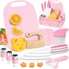 28PCS Toddler Knife Set - Kids Knifes for Real Cooking, Montessori Kids Kitchen Knife Set with Cutting Board Crinkle Cutters Kid Safe Knives