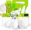 28PCS Toddler Knife Set - Kids Knifes for Real Cooking, Montessori Kids Kitchen Knife Set with Cutting Board Crinkle Cutters Kid Safe Knives