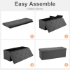 Storage Ottoman with Thicker Foam Padded Seat, Folding Foot Rest for Living Room End of Bed Bench