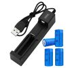 16340 RCR123A Rechargeable 3.7 V Multipurpose Li-ion button top Battery + USB Charger 1300 mAh(Must Provide A Hazardous Materials Shipping Label For S
