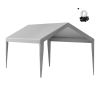 Carport Replacement Canopy Cover 10 x 20 ft, Garage Top Tent Shelter Tarp Heavy-Duty Waterproof & UV Protected, Easy Installation with Ball Bungees