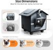 Outdoor Cat House with Raised Base & Toy Included, Weatherproof Feral Cat Shelter with Folding Roof, Insulated Warm Hideaway for All Seasons