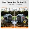 Outdoor Cat House with Raised Base & Toy Included, Weatherproof Feral Cat Shelter with Folding Roof, Insulated Warm Hideaway for All Seasons
