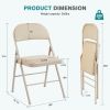Folding Chair, Leather Padded Folding Chairs, Easy to Use and Store, Outdoor and Indoor, for Home, Office, Party, Comfy