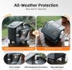 Outdoor Cat House with Raised Base & Toy Included, Weatherproof Feral Cat Shelter with Folding Roof, Insulated Warm Hideaway for All Seasons